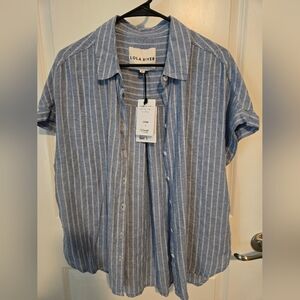 Blue Striped Womens Shirt